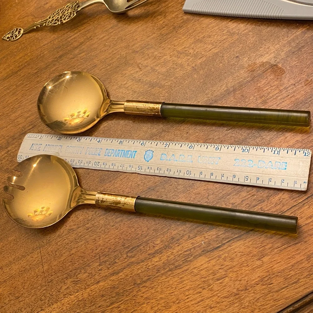 MCM Vintage Salad Utensil Set